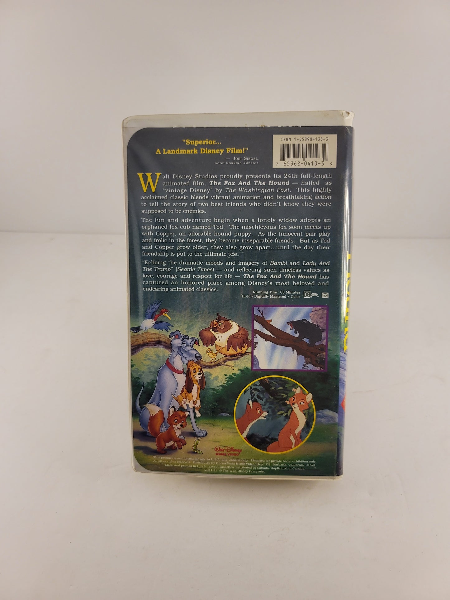 Vintage Disney Black Diamond VHS Bundle - Fox and the Hound, Jungle Book, Aladdin, Robin Hood