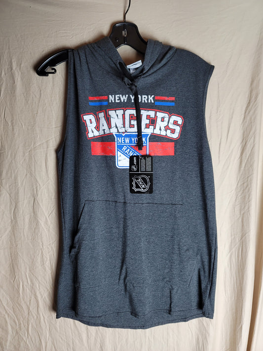 Calhoun New York Rangers Official Sleeveless Hooded Shirt - Small