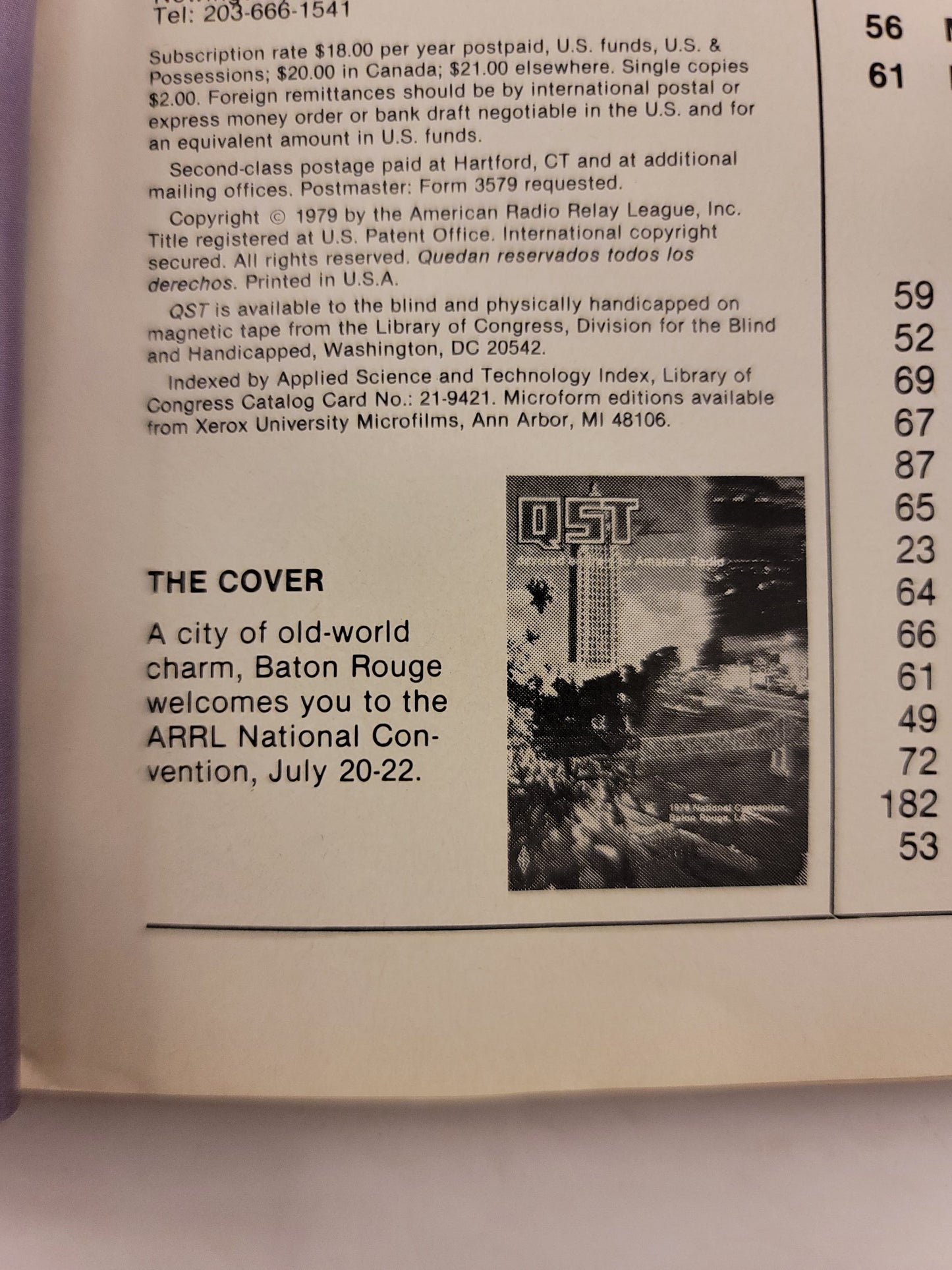Vintage QST Magazine - July 1979 - Volume LXIII Number 7