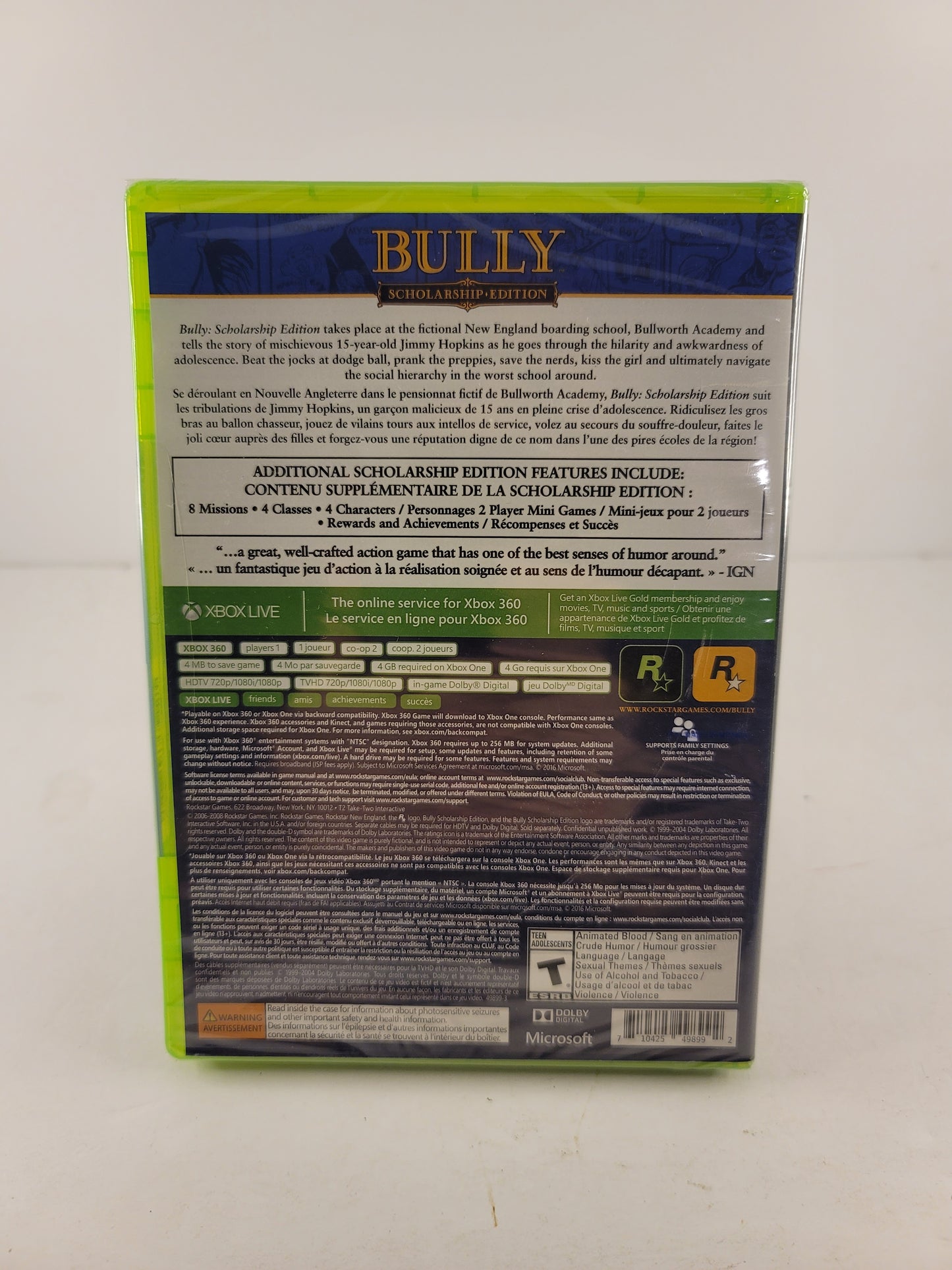 Bully Scholarship Edition - Xbox One - Sealed