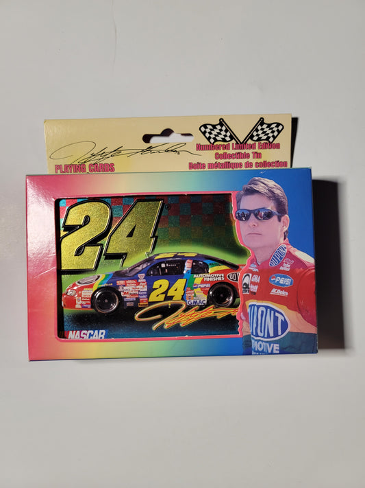 Nascar Jeff Gordon Numbered Limited Edition Playing Cards And Tin #7961