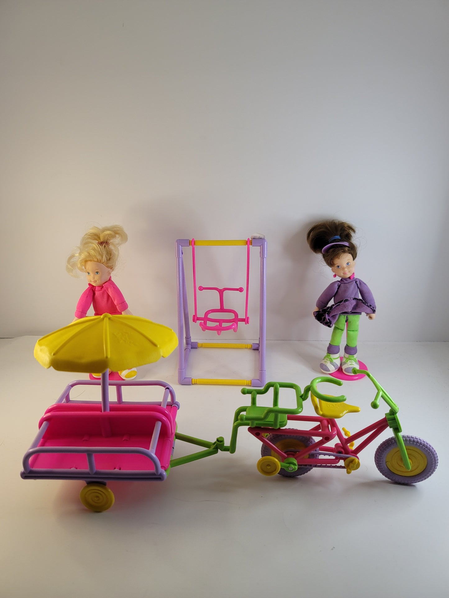 ERTL Playground Kids Bundle - Dolls, Stands, Funcycle and More